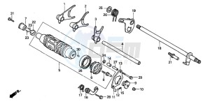 TRX300FW FOURTRAX 300 4X4 drawing SHIFT DRUM