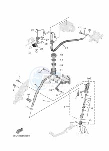 TRACER 9 MTT890 (B5UE) drawing REAR MASTER CYLINDER