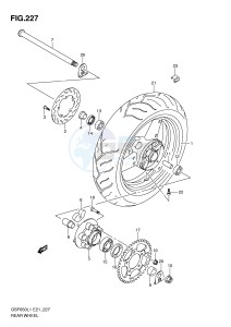 GSF650 (E21) Bandit drawing REAR WHEEL (GSF650SL1 E21)