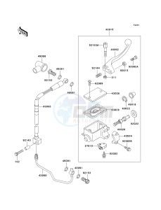 KLX 250 H [KLX250S] (H6F-H7F) H7F drawing FRONT MASTER CYLINDER