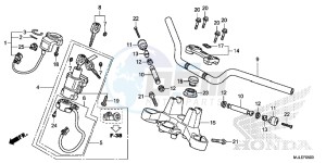 NC750SDE NC750SD Europe Direct - (ED) drawing HANDLE PIPE/ TOP BRIDGE