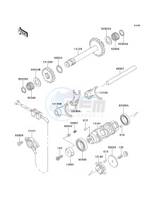 KLF 300 C [BAYOU 300 4X4] (C5-C9) [BAYOU 300 4X4] drawing GEAR CHANGE DRUM_SHIFT FORK-- S- -