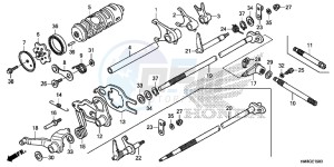 TRX250TEE FOURTRAX RECON ES Europe Direct - (ED) drawing GEARSHIFT DRUM