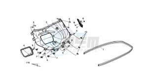 MAXSYM 400 EFI drawing REAR COWL