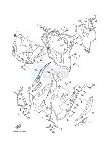 HW151 XENTER 150 (52S3) drawing LEG SHIELD