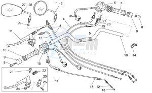 Breva IE 750 drawing Handlebar - Controls