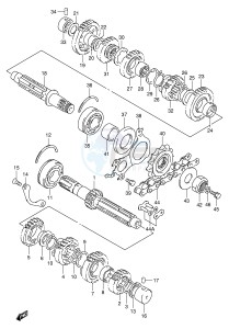 GSX-R1100W (E2) drawing TRANSMISSION