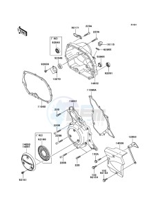 KLX110 KLX110-A4 EU drawing Engine Cover(s)