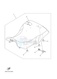 YFM450FWAD YFM45FGPB GRIZZLY 450 EPS (1CTC 1CTD 1CTE) drawing SEAT