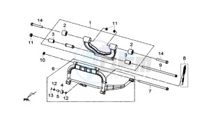 GTS 125I drawing CENTRAL STAND -SIDE STAND- KICKSTARTER PEDAL