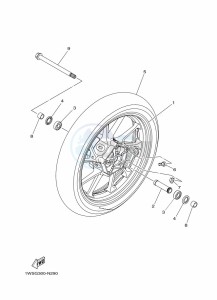 MT-07 MTN690 (BAT1) drawing FRONT WHEEL