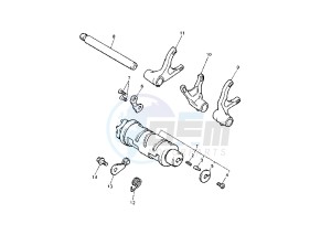 XJR 1200 drawing SHIFT CAM-FORK