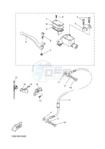 NS50 NS50F NITRO 4T (1GB6 1GB6) drawing FRONT MASTER CYLINDER