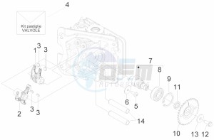 FLY 50 4T 4V USA (NAFTA) drawing Rocking levers support unit