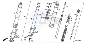 CBR600RA9 Europe Direct - (ED / ABS MME) drawing FRONT FORK