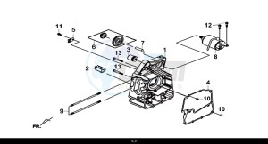 JOYMAX Z 300I ABS (LW30W1-EU) (L9) drawing R. CRANK CASE COMP