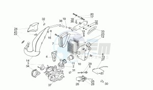 Pegaso 125 drawing Exhaust unit