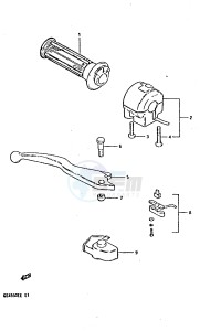 GSX550E (E1) drawing RIGHT HANDLE SWITCH (GSX550ESD ESE EFE)