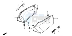 GL1500SE GOLDWING SE drawing SIDE COVER