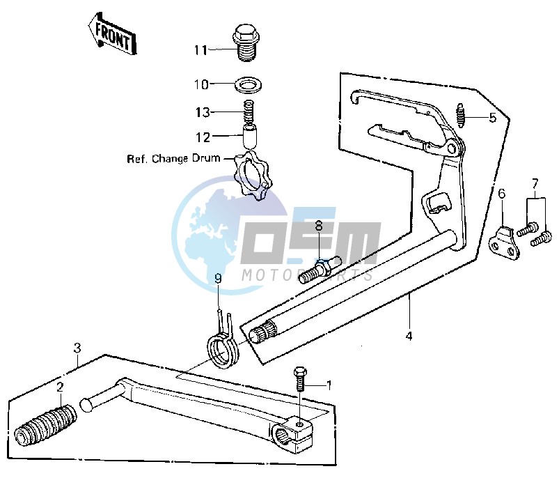 GEAR CHANGE MECHANISM -- 80 D1- -