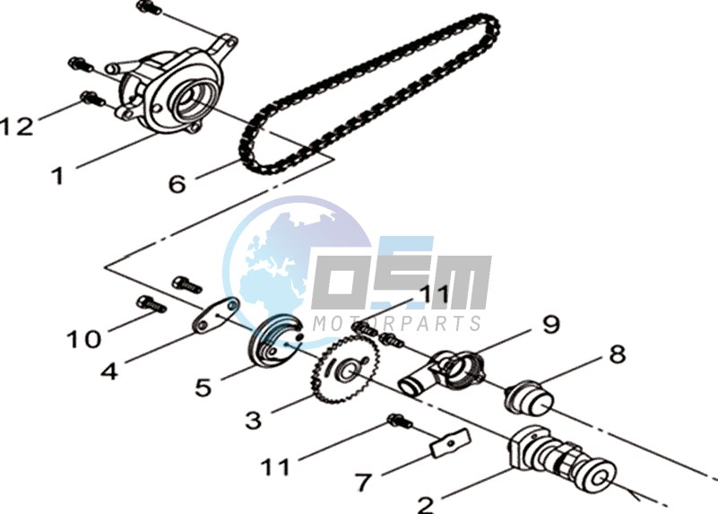 CAM SHAFT COMP - CAM CHAIN