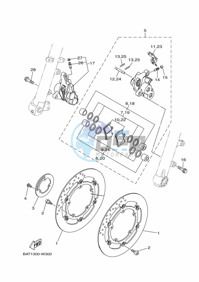 FRONT BRAKE CALIPER