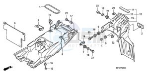 CBF1000TA Europe Direct - (ED / ABS) drawing REAR FENDER