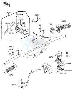 KX 250 D [KX250] (D1) [KX250] drawing HANDLEBAR