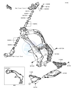 Z1000SX_ABS ZX1000MGF FR GB XX (EU ME A(FRICA) drawing Frame