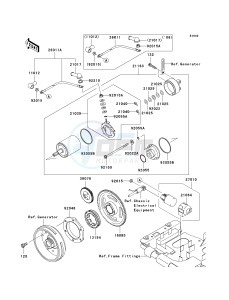 KVF 650 G [BRUTE FORCE 650 4X4I HARDWOODS GREEN HD] (G6F-G9F) G7F drawing STARTER MOTOR-- G6F_G7F_G8F- -