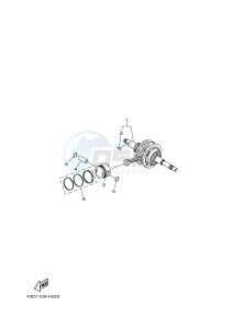 YFM90R (43DB 43DC 43DA 43DA) drawing CRANKSHAFT & PISTON