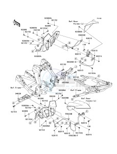 KSF 450 B [KFX450R MONSTER ENERGY] (B8F-B9FB) B9F drawing FOOTRESTS