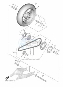 NIKEN GT MXT890D (BFD3) drawing REAR WHEEL