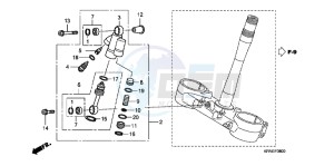 CRF250RD CRF250R Europe Direct - (ED) drawing STEERING DAMPER