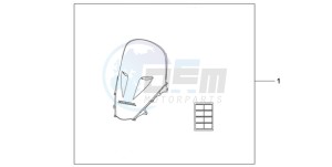 NSA700A9 France - (F / CMF MME) drawing HIGH WINDSCREEN