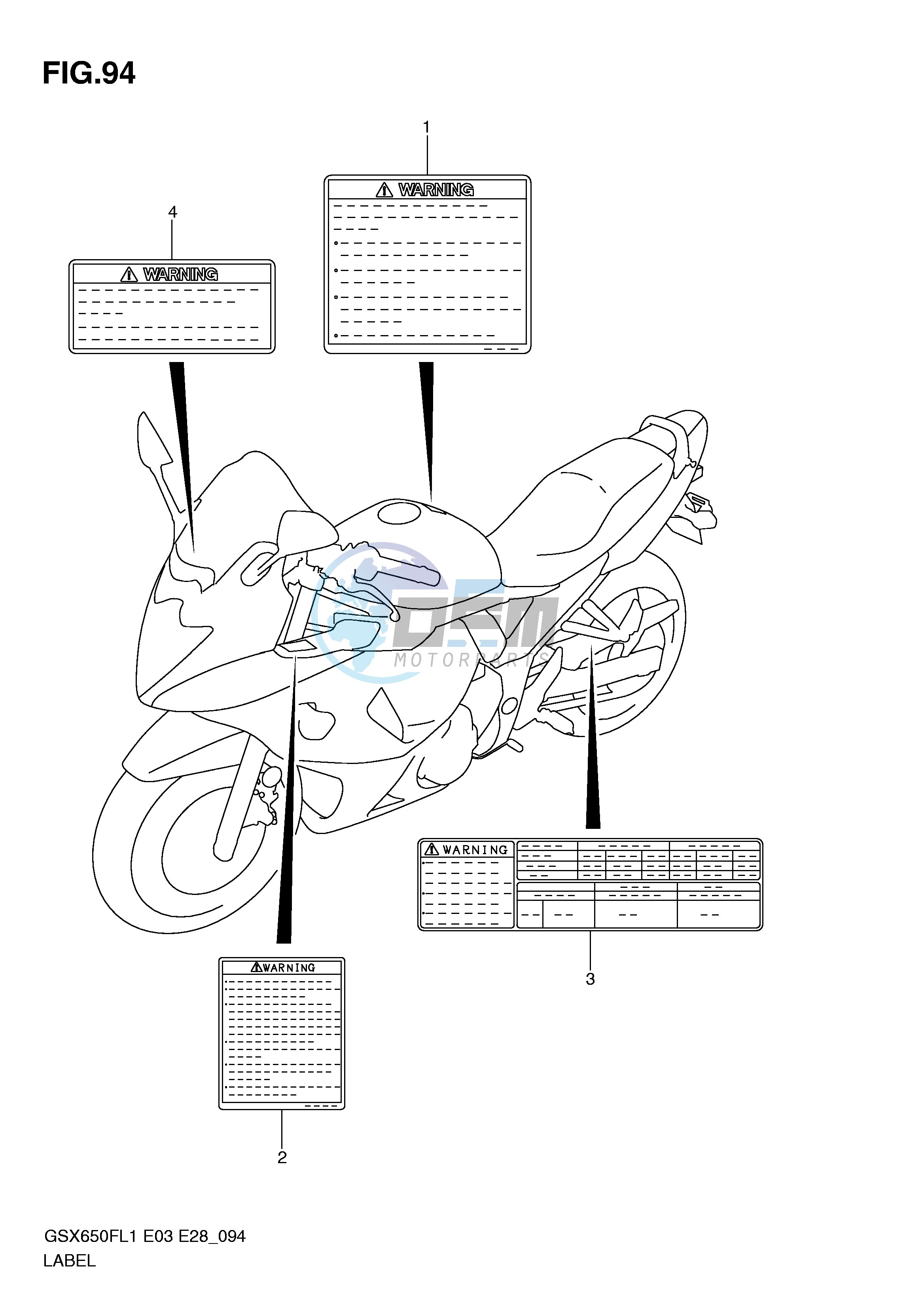 LABEL (GSX650FL1 E28)