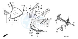 CBR1000RR9 France - (F / CMF TRI) drawing UPPER COWL (2)