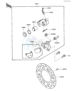 KX 125 E [KX125] (E1) [KX125] drawing REAR BRAKE