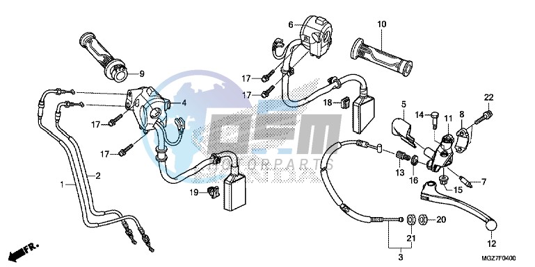 HANDLE LEVER/ SWITCH/ CABLE