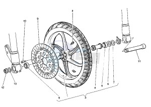 RAPTOR 125 drawing FRONT WHEEL