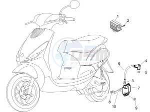 Zip 50 4T drawing Voltage Regulators - Electronic Control Units (ecu) - H.T. Coil