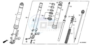 CBR600RAA Europe Direct - (ED / ABS) drawing FRONT FORK