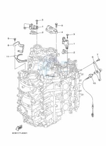 F250DETX drawing CYLINDER-AND-CRANKCASE-3