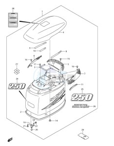 DF 250 drawing Engine Cover (2010 & Newer)