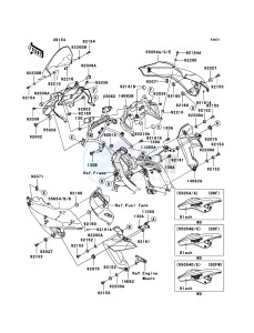 VERSYS_ABS KLE650DCF XX (EU ME A(FRICA) drawing Cowling