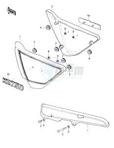 KZ 750 E (E1) drawing SIDE COVERS_CHAIN COVER -- 80 KZY 50-E1- -