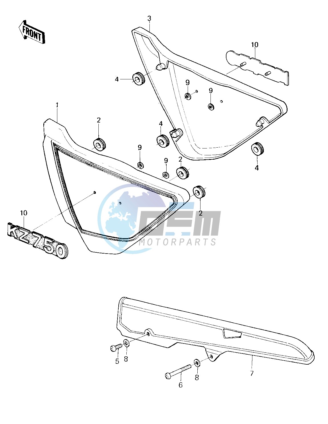 SIDE COVERS_CHAIN COVER -- 80 KZY 50-E1- -