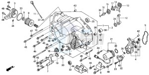 TRX350FE FOURTRAX 350 4X4ES drawing FRONT CRANKCASE COVER (2)