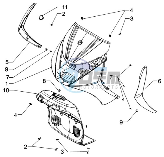 Shield - wheel compartment