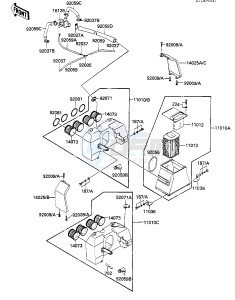 KZ 550 F [SPECTRE] (F1-F2) [SPECTRE] drawing AIR CLEANER